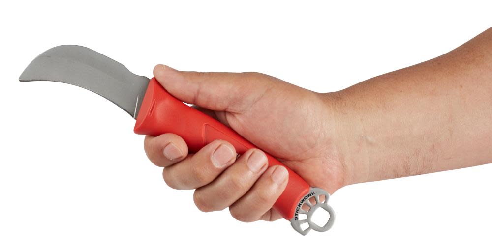Milwaukee Lineman’s Hawkbill Knife with STICKWORK 3-in-1 Ring - Ascmtools