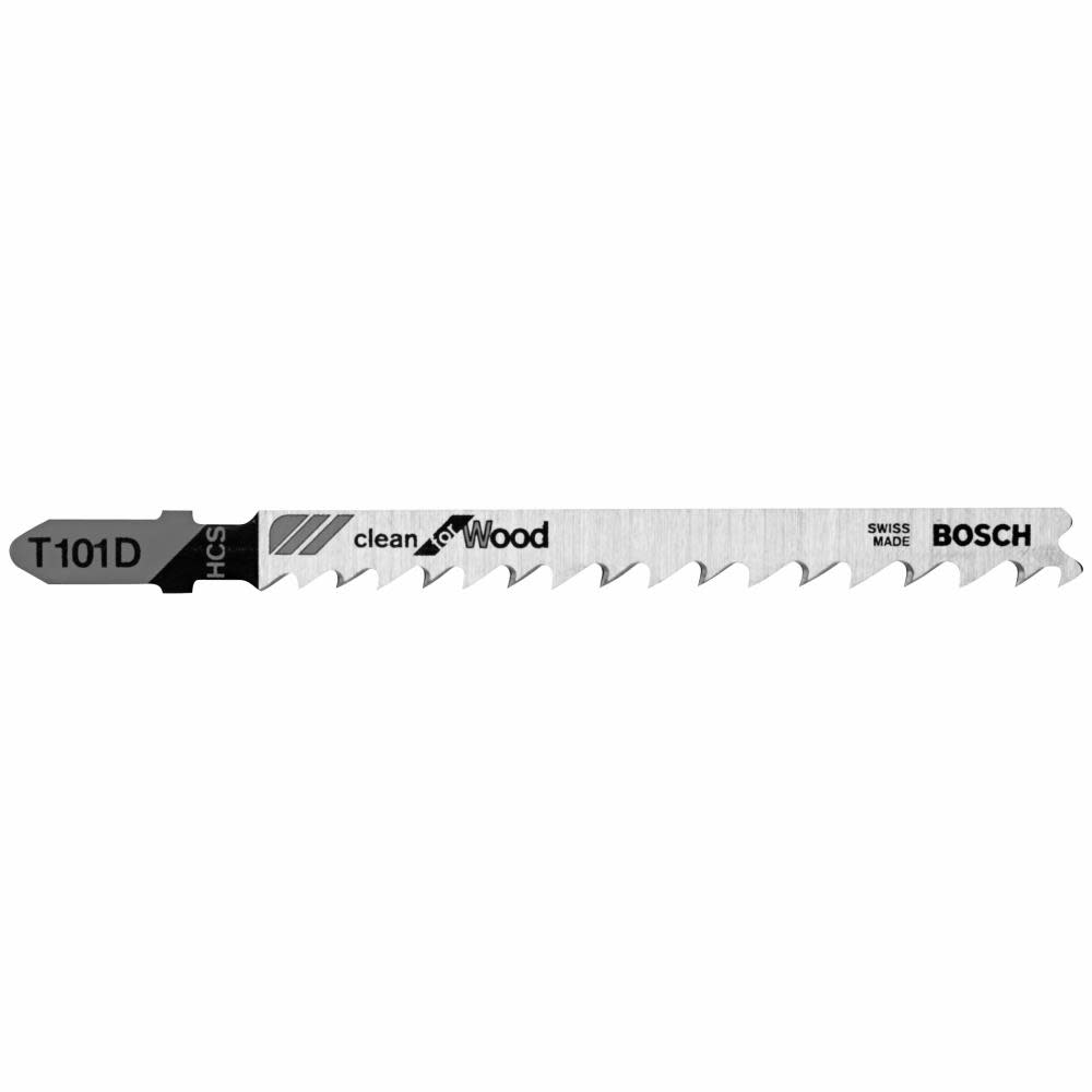 Bosch 5 pc. 4 In. 6 TPI Clean for Wood T-Shank Jig Saw Blades - Ascmtools