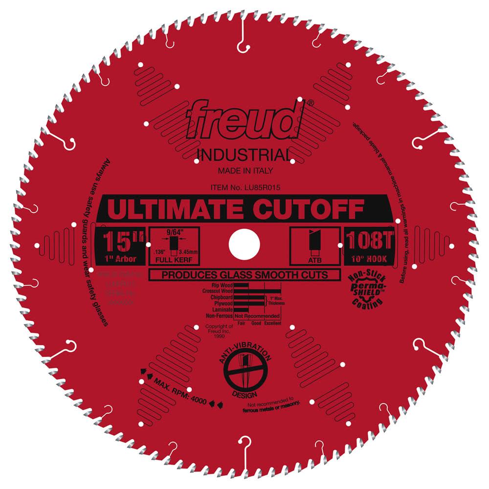 Freud 15″ Ultimate Cut-Off Blade with Perma-SHIELD Coating - Ascmtools