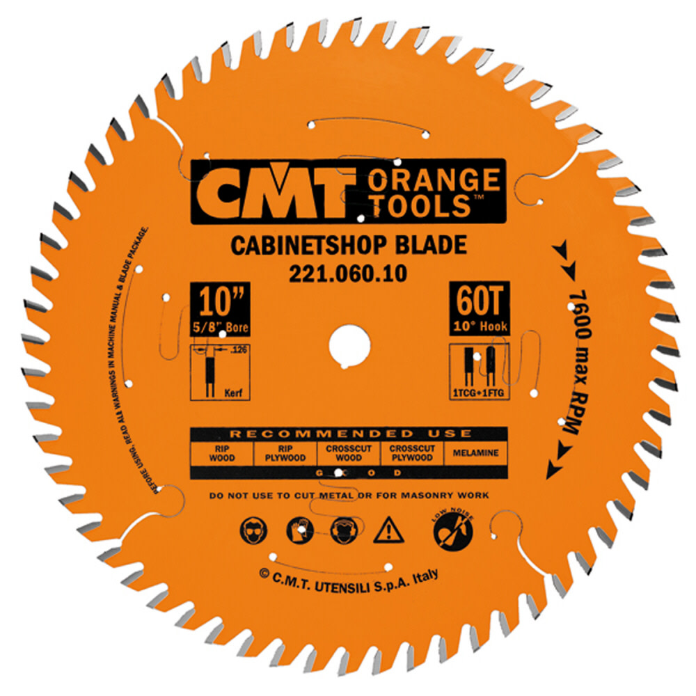 CMT 12 In x 72 x 1 In Industrial Cabinet Shop Blades - Ascmtools