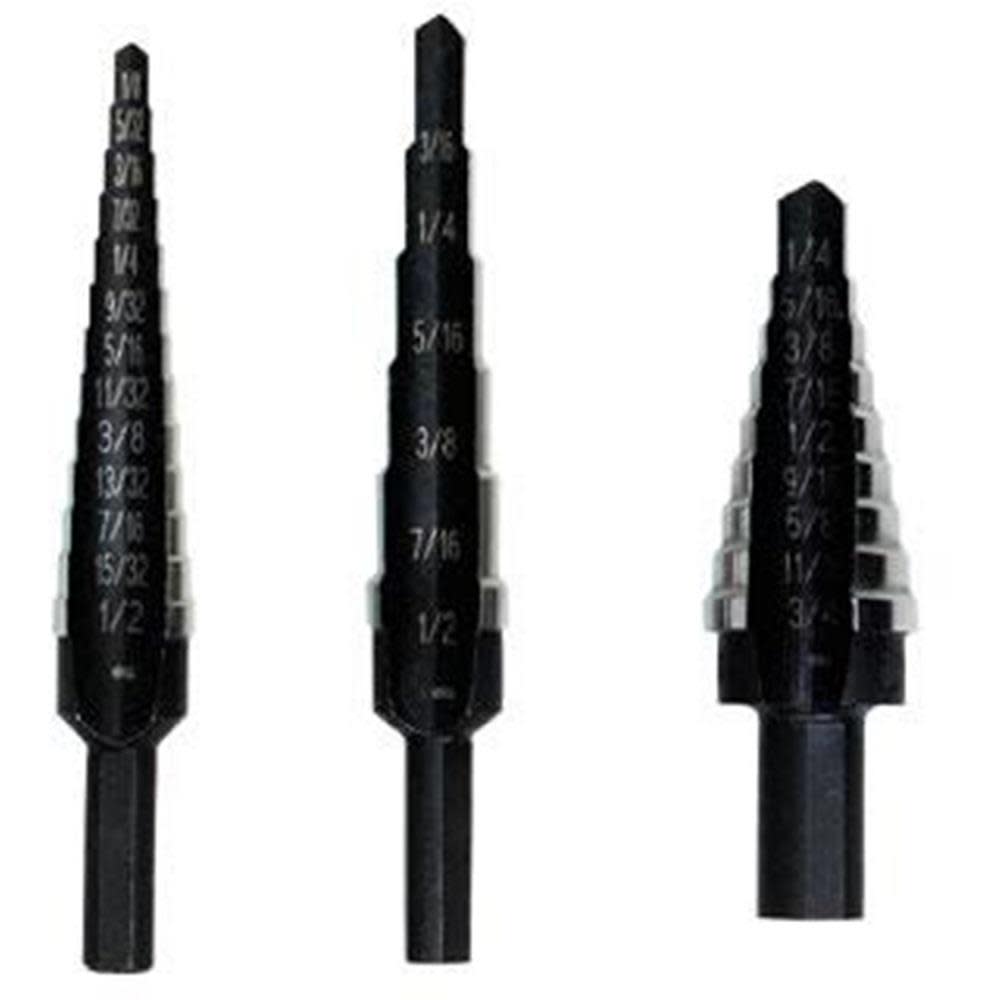Irwin Unibit Step Drill 3 Pc. Pro Kit (#1 #2 #3) - Ascmtools