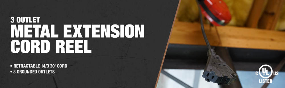 Southwire Retractable Reel Cord 3 Outlet 30′ - Ascmtools