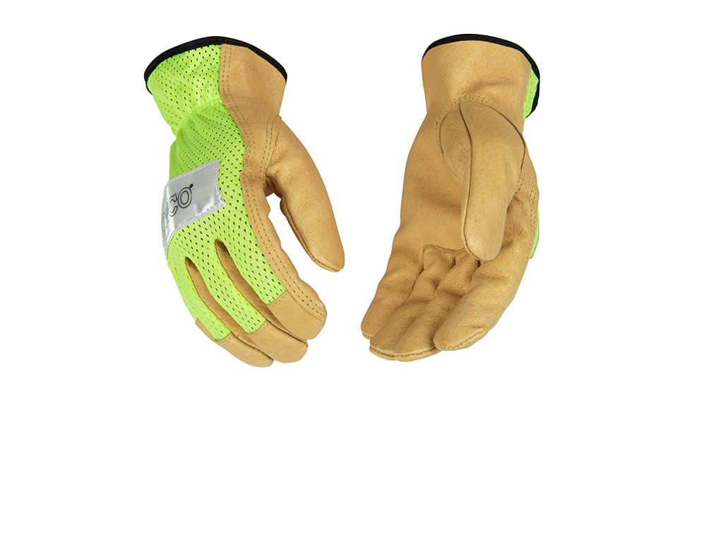 Kinco High-Visibility Lime Green Pigskin Leather Gloves - Ascmtools