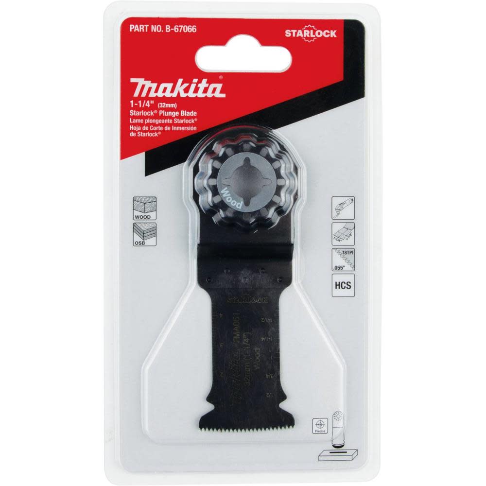 Makita 1-1/4″ Starlock Plunge Blade 18TPI - Ascmtools