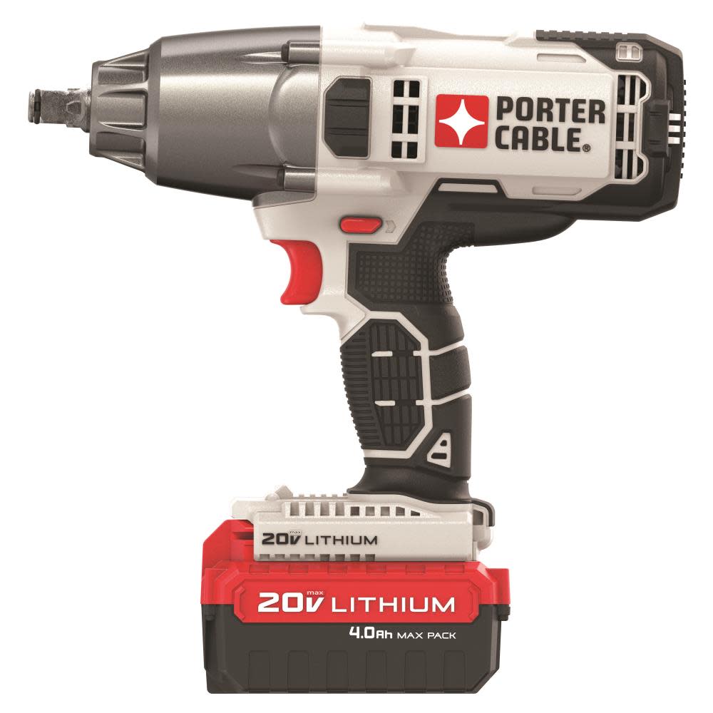 Porter Cable 20V 1/2-in Drive Cordless Impact Wrench with Battery Kit - Ascmtools