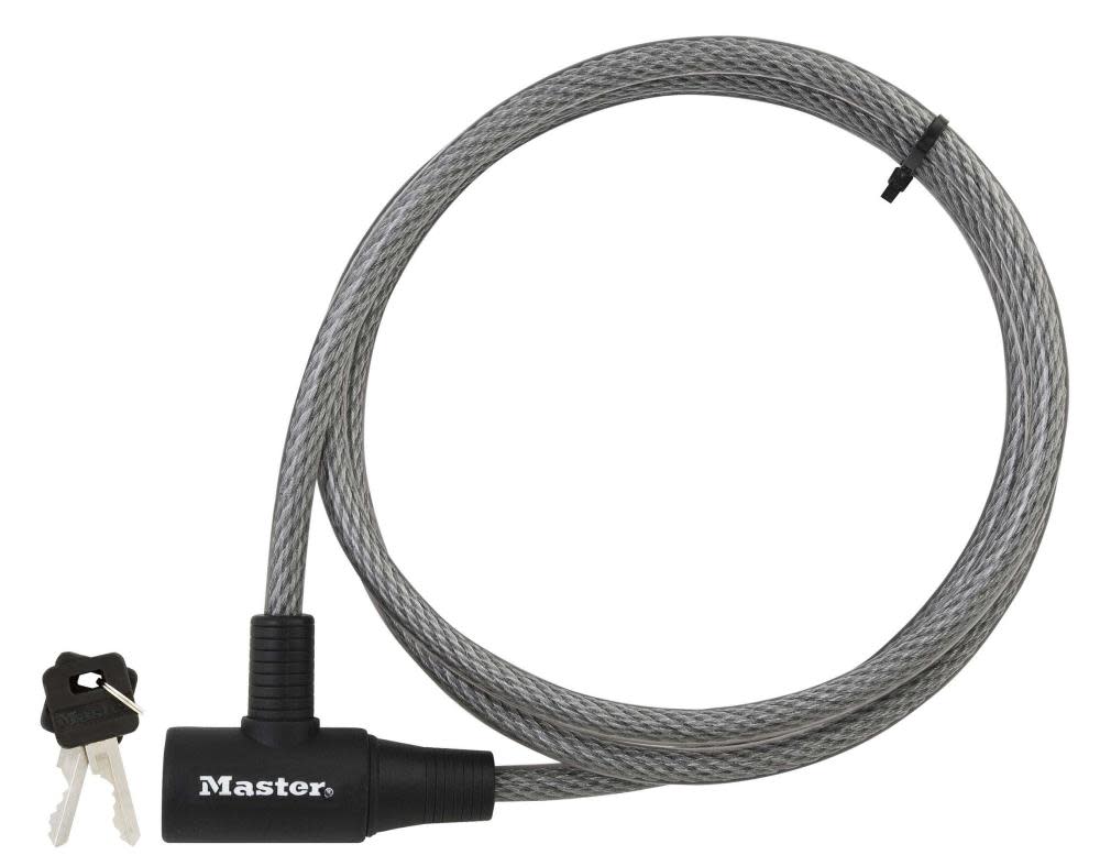 Master Lock 6 ft (1.8m) Long x 3/8 In. (10mm) Diameter Keyed Cable Lock – 8154DPF - Ascmtools