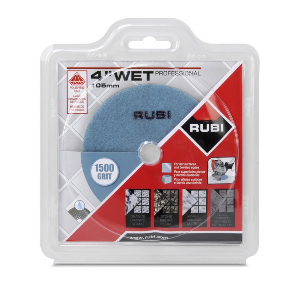 Rubi Tools Resin Wet Polishing Pad 1500 Grit 4 In. - Ascmtools