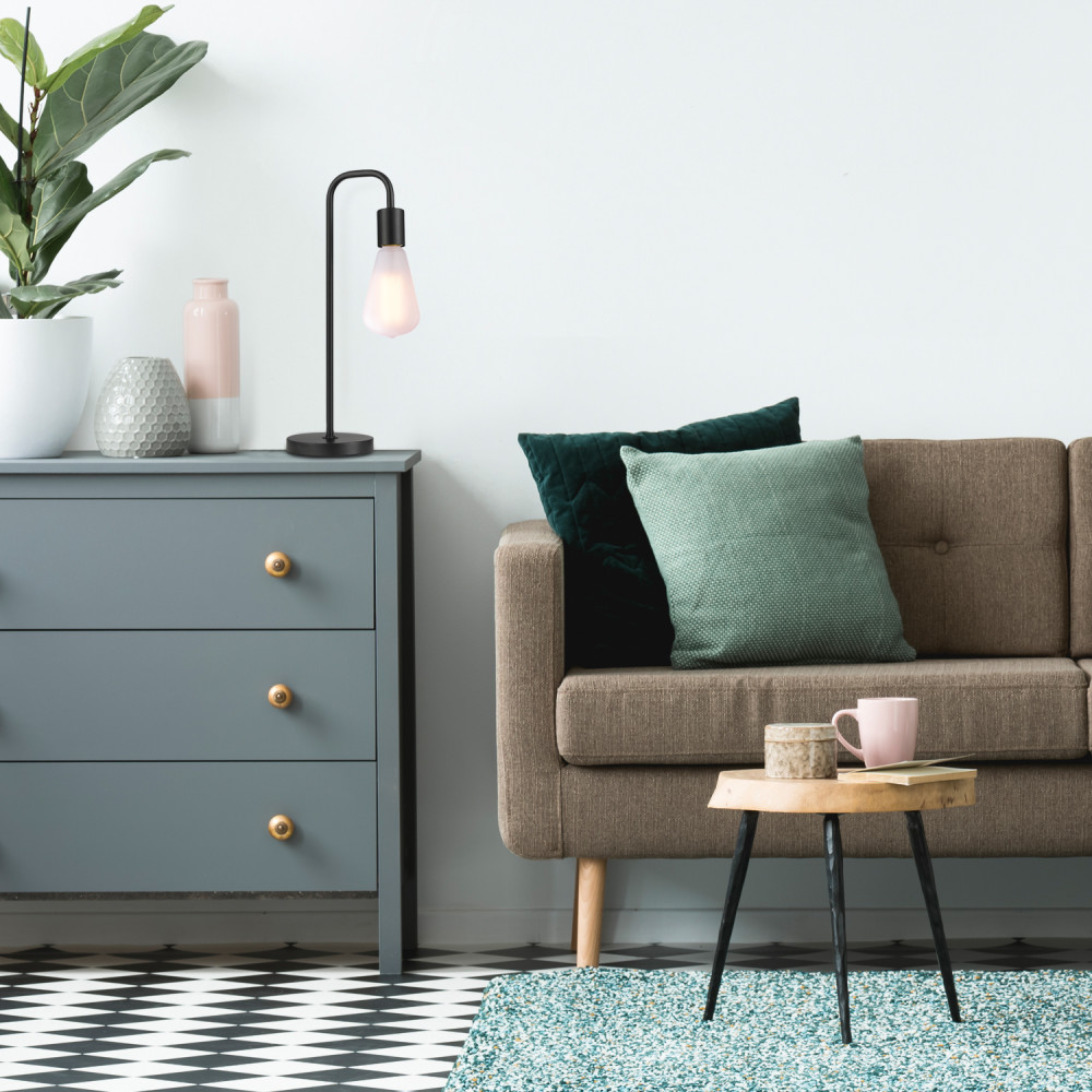 Globe Electric Holden Scandinavian Table Lamp 18″ Satin Black - Ascmtools