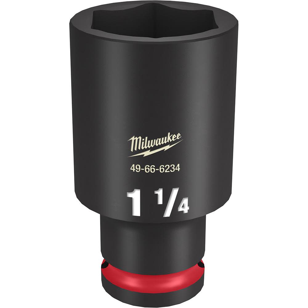 Milwaukee Impact Socket 1/2″ Drive 1 1/4″ Deep 6 Point - Ascmtools