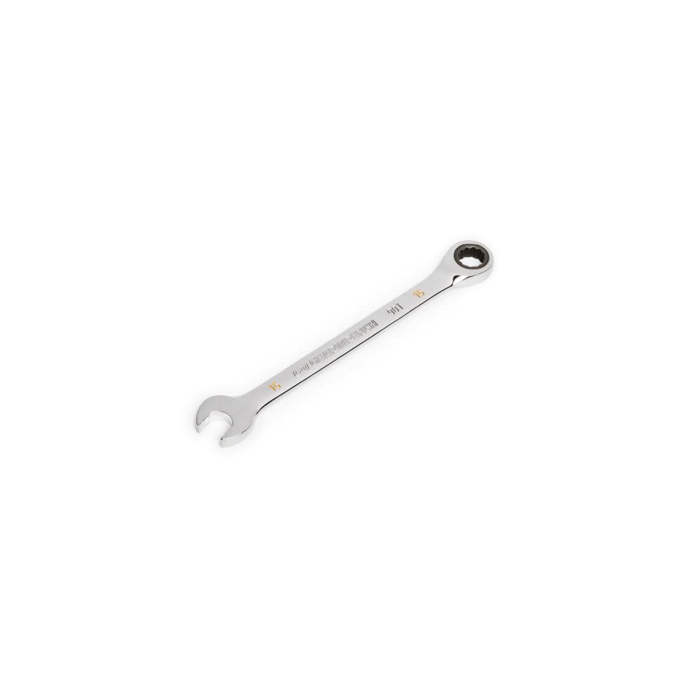 GEARWRENCH 15mm 90T 12 Point Ratcheting Combination Wrench - Ascmtools