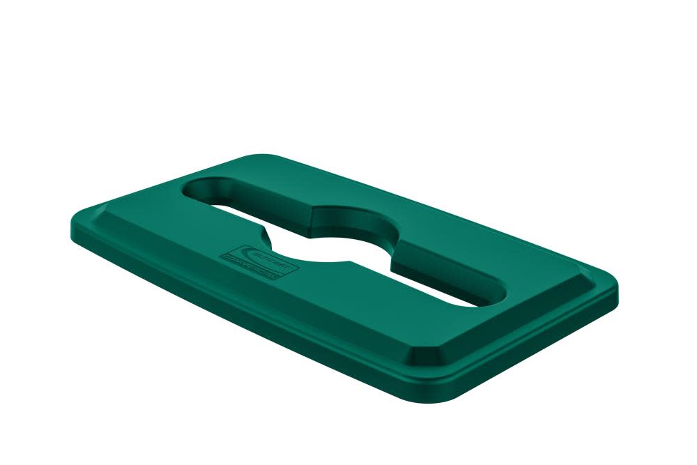 Suncast Recycling Lid for Plastic Slim Trash Can Green - Ascmtools