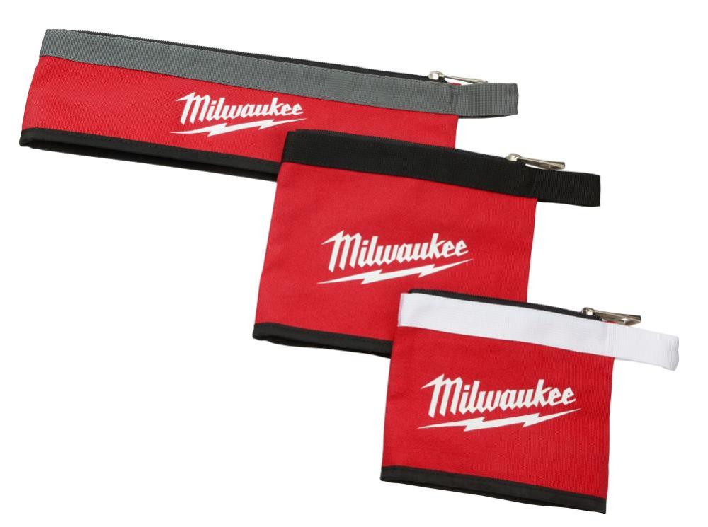 Milwaukee 3 PC Multi-Size Zipper Pouches - Ascmtools