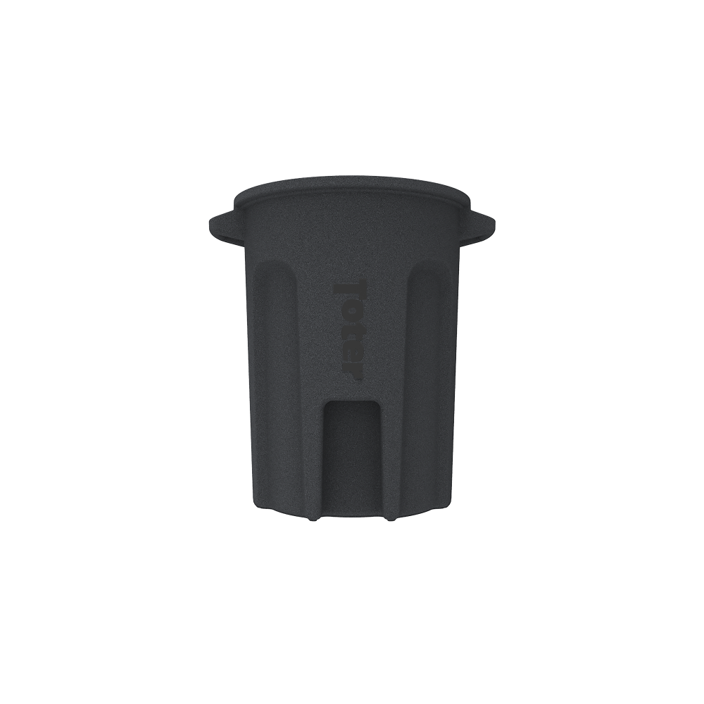 Toter 32 Gallon Round Trash Can with Lift Handle Dark Gray Granite - Ascmtools