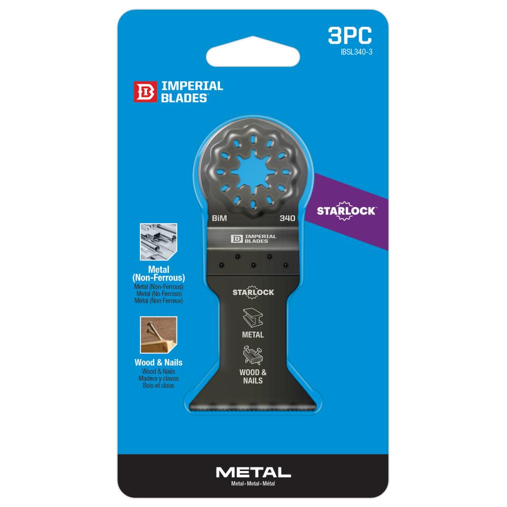 Imperial Blades Starlock 1 3/4″ Standard Metal Blade 3pc - Ascmtools