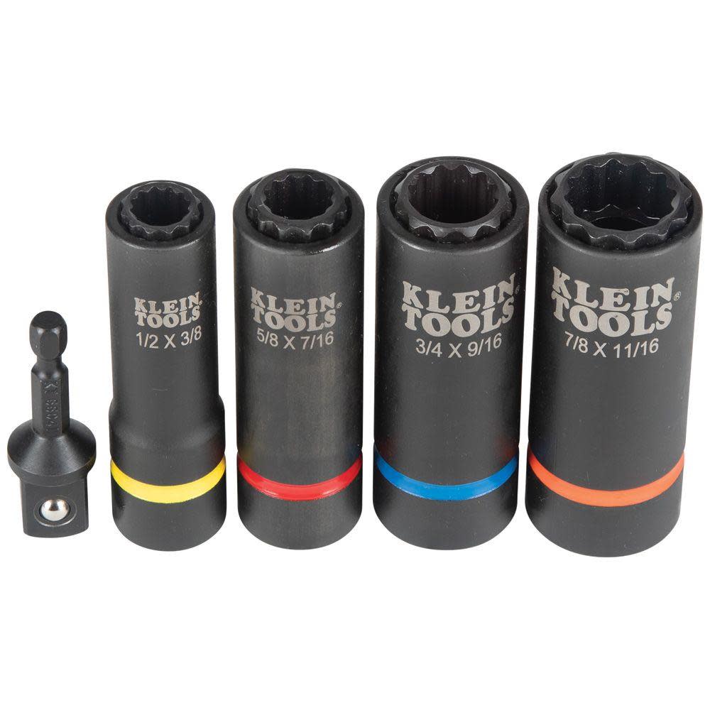 Klein Tools 2-In-1 Impact Socket Set 5-Piece - Ascmtools
