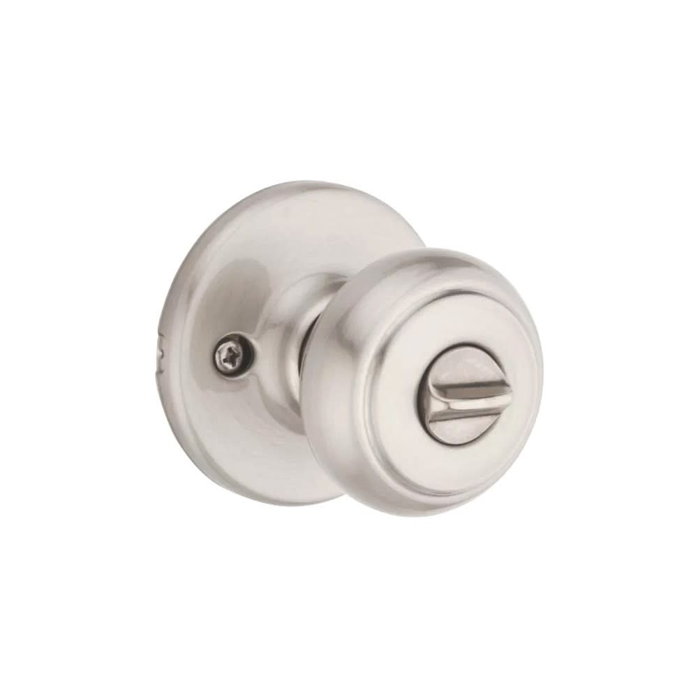 Kwikset Satin Nickel Security Keyed Entry Exterior Cove Lockset Knob - Ascmtools