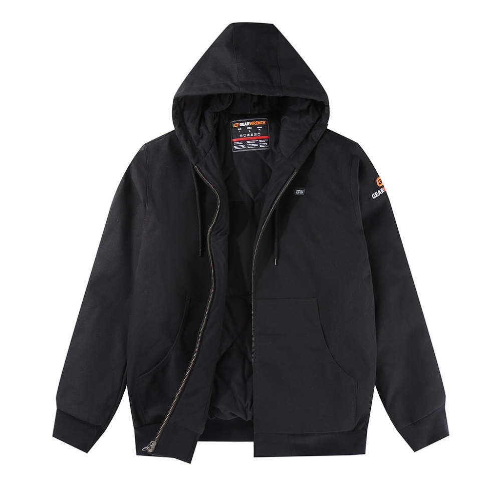 GEARWRENCH Mens Black Heated Canvas Jacket Kit 2X - Ascmtools
