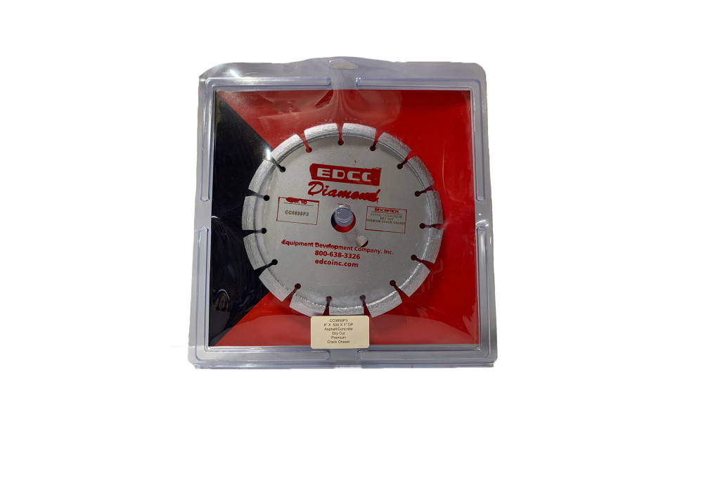 Edco 8 x .500 x 1″ V-Grooved Diamond Blade – Cured - Ascmtools