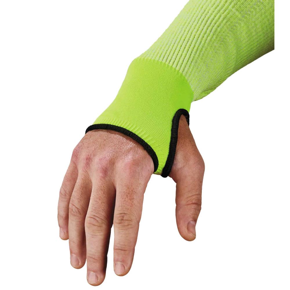Ergodyne ProFlex 7941 PR Cut Resistant Arm Sleeve Pair 22″ Lime - Ascmtools