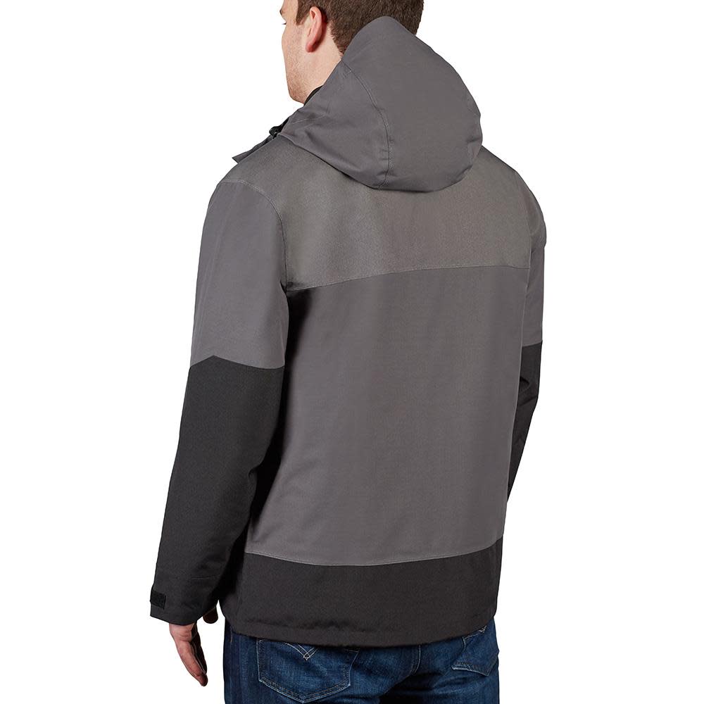 Milwaukee M12 Heated AXIS Layering System with HYDROBREAK Rainshell Kit Large Gray - Ascmtools