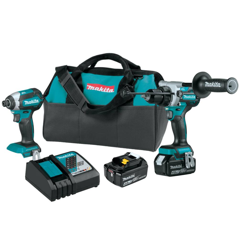 Makita 18V LXT 2pc Combo Kit Lithium Ion Brushless Cordless - Ascmtools