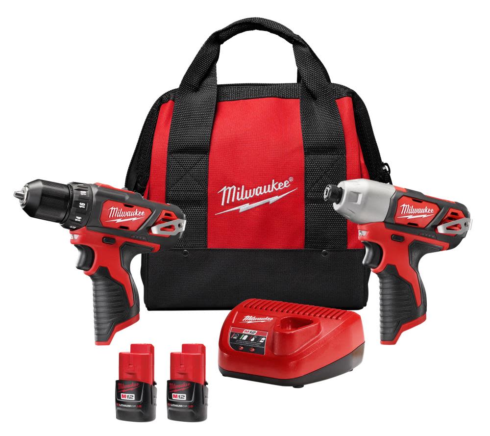 Milwaukee M12 Drill/Impact Combo Kit - Ascmtools