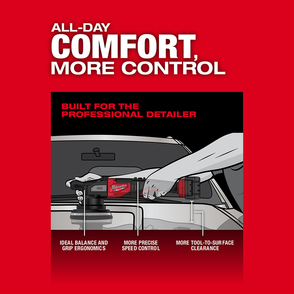 Milwaukee M18 FUEL 21mm Random Orbital Polisher Bare Tool - Ascmtools