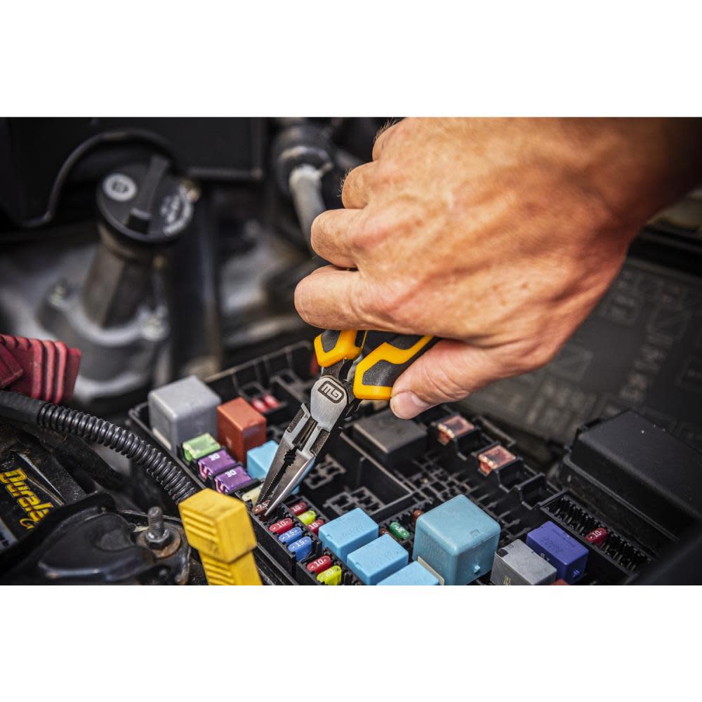 GEARWRENCH 8″ Pitbull Dual Material Long Nose Pliers - Ascmtools