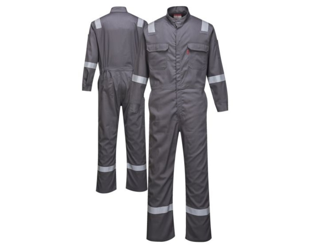 Portwest Bizflame 88/12 Iona Fire Resistant Coverall Grey – Small - Ascmtools