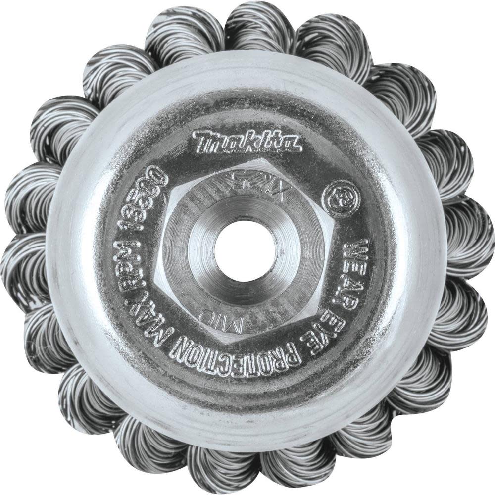 Makita 2-3/4″ Knot Wire Cup Brush M10 x 1.25 - Ascmtools