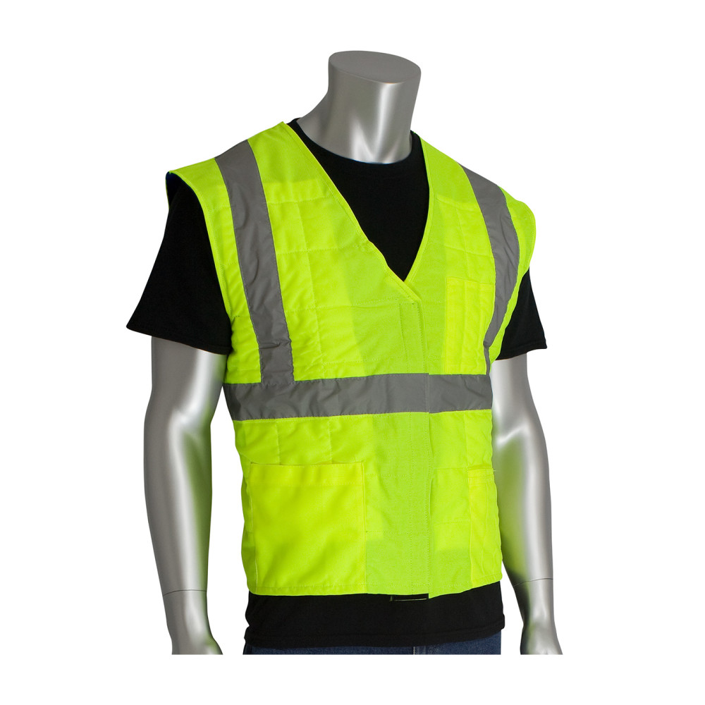 Protective Industrial Products Cooling Vest EZ Cool Hi Vis Yellow Evaporative S/M - Ascmtools