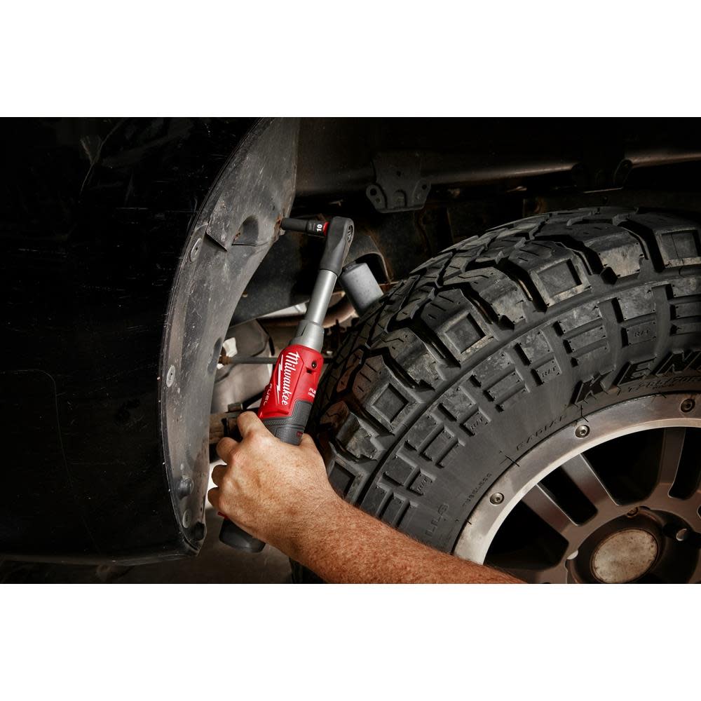 Milwaukee M12 FUEL 3/8″ Extended Reach High Speed Ratchet Kit - Ascmtools