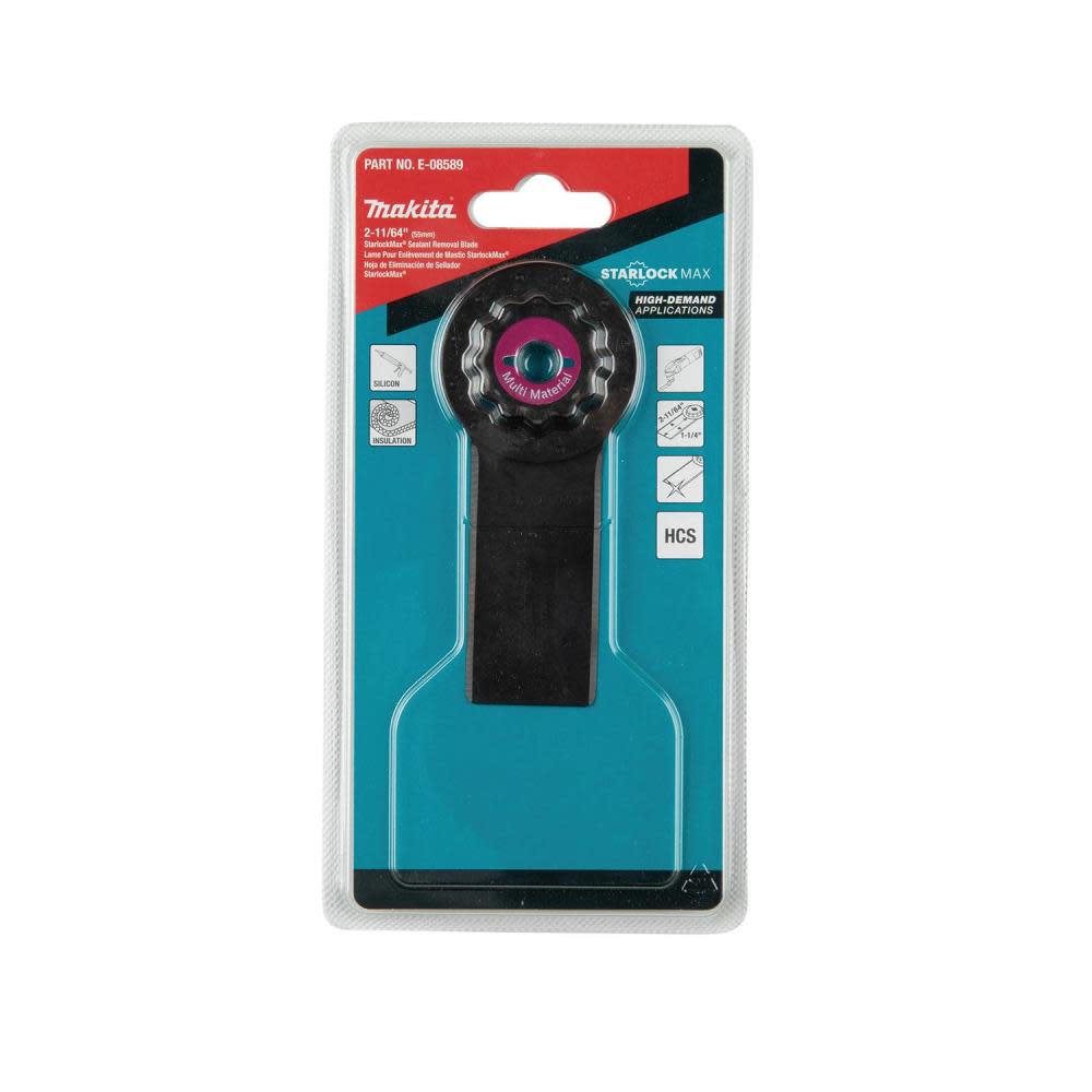 Makita StarlockMax Oscillating Multi Tool High Carbon Steel Sealant Removal & Joint Cutter Blade - Ascmtools