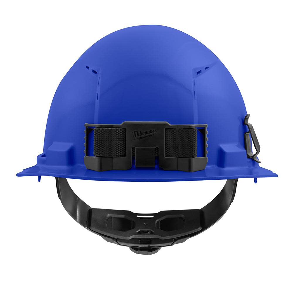 Milwaukee Front Brim Vented Hard Hat with 4pt Ratcheting Suspension Type 1 Class C Blue - Ascmtools