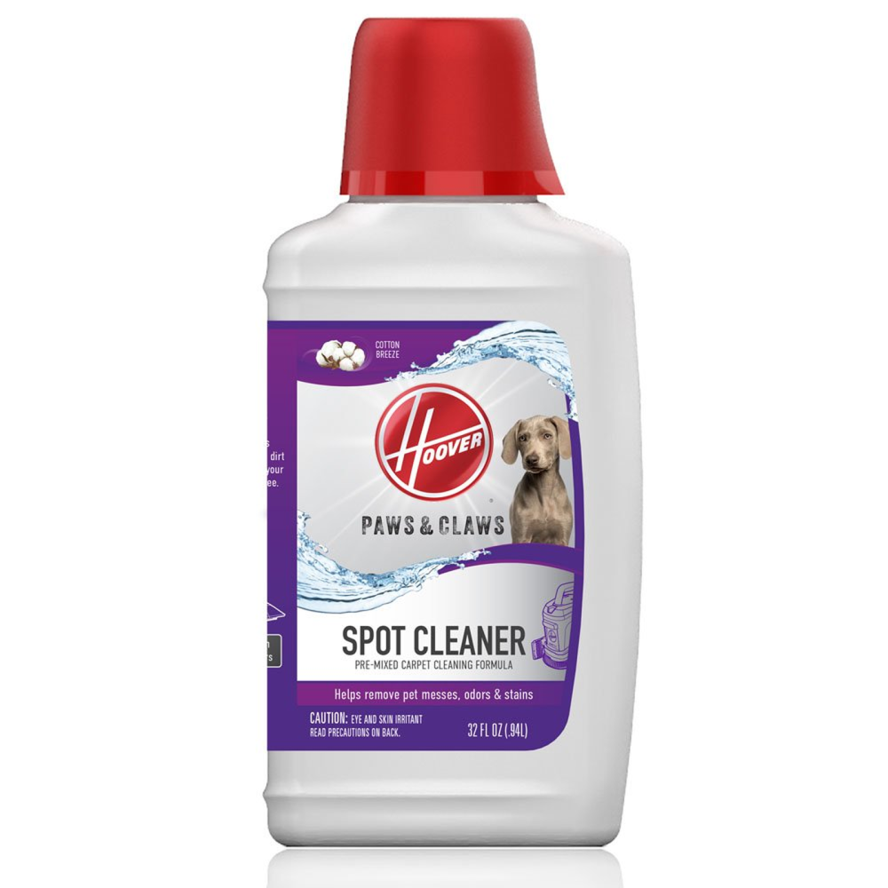 Hoover Residential Vacuum Paws & Claws Spot Cleaner Solution Pet Odor Remover Premixed 32oz - Ascmtools