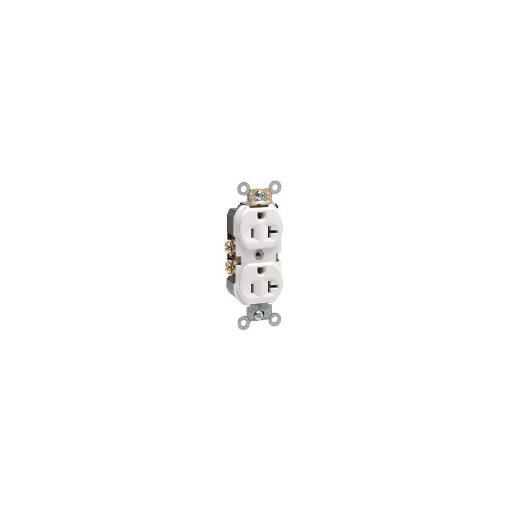 Leviton 20A 125V White Indented Face Duplex Receptacle Outlet 10pk - Ascmtools