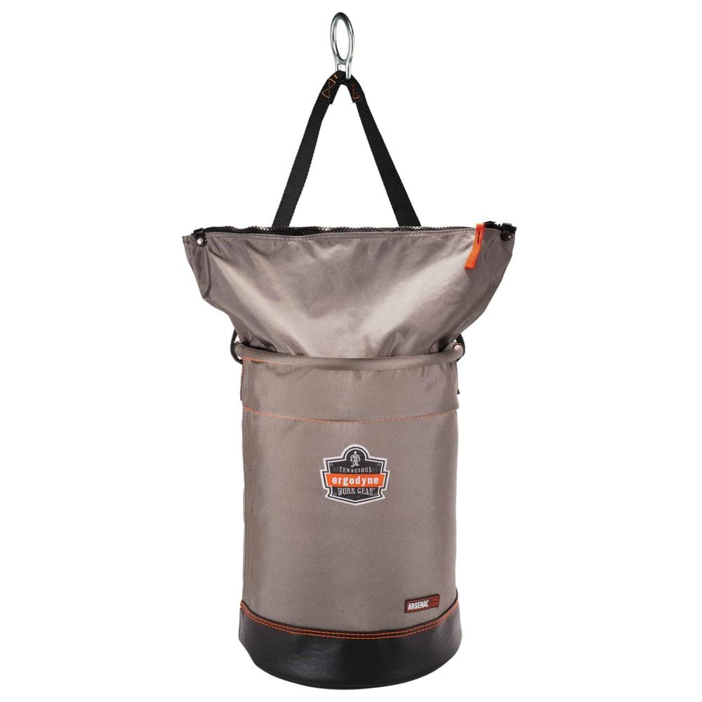 Ergodyne 5973 L Gray Hoist Bucket with D Rings - Ascmtools