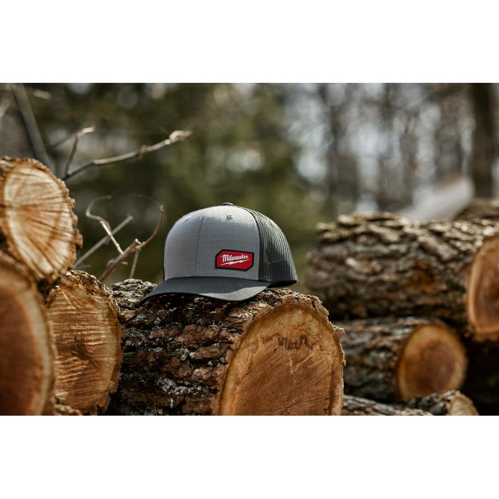 Milwaukee GRIDIRON Snapback Trucker Hat Gray - Ascmtools