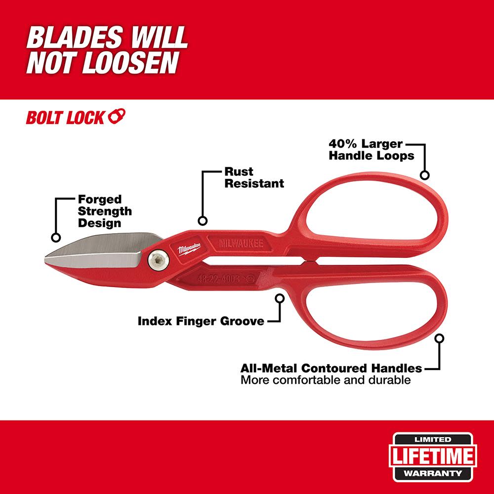 Milwaukee 10 in. Classic Tinner - Ascmtools