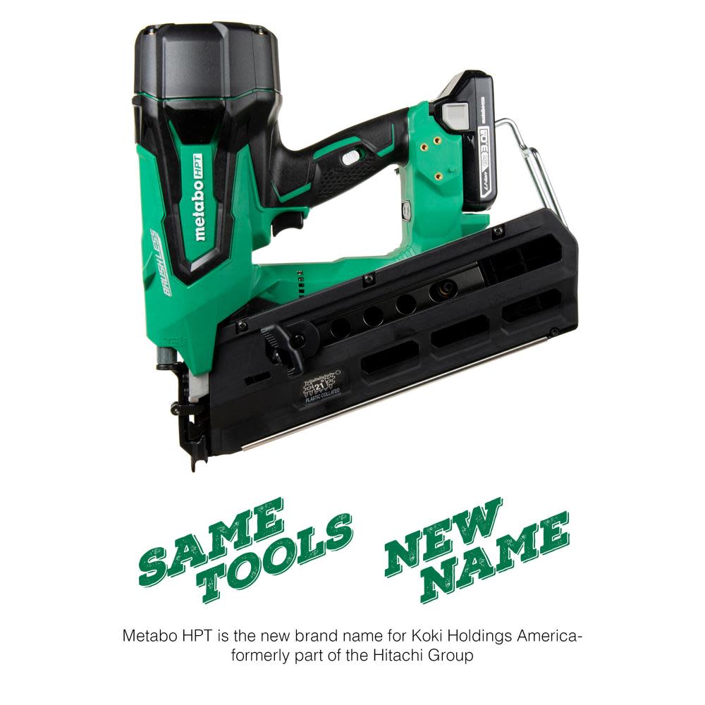 Metabo HPT 3-1/2″ 18V Cordless Plastic Strip Framing Nailer (Tool Body Only) - Ascmtools
