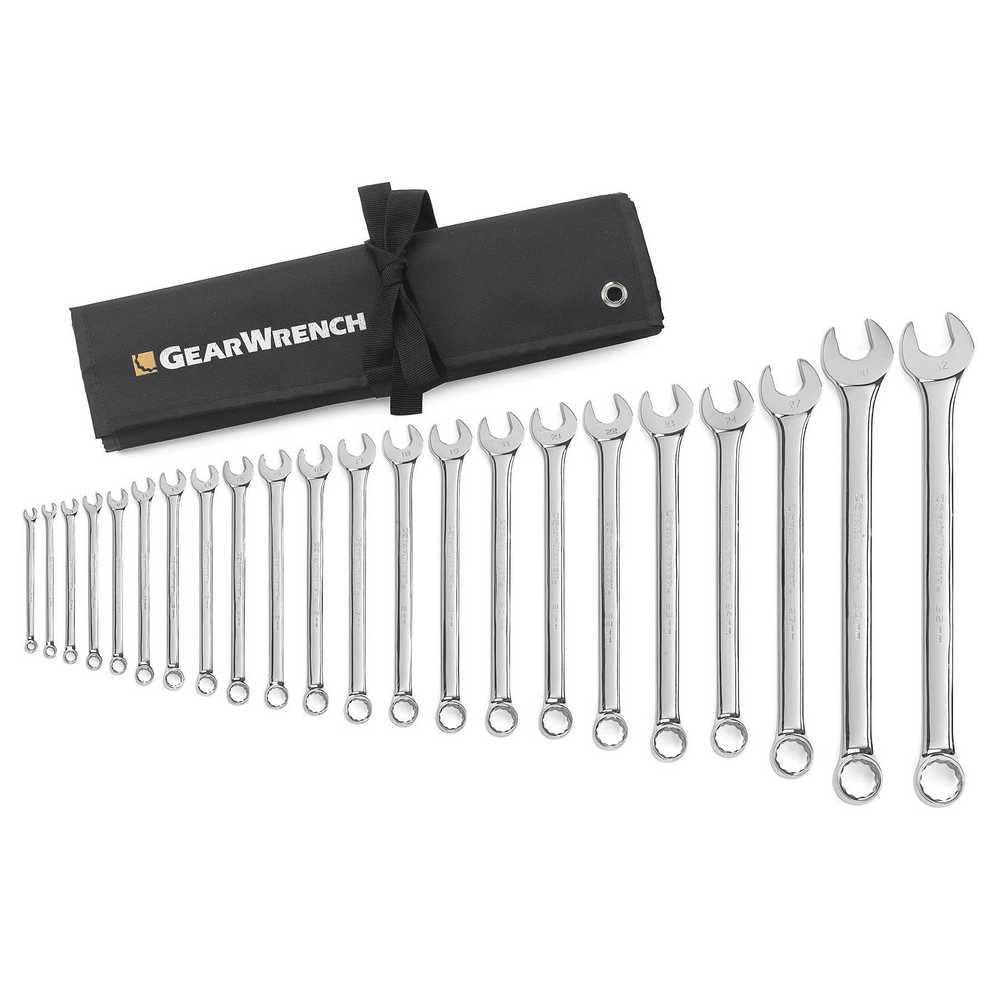 GEARWRENCH 22 Pc. 12 Point Long Pattern Combination Wrench Set Metric - Ascmtools