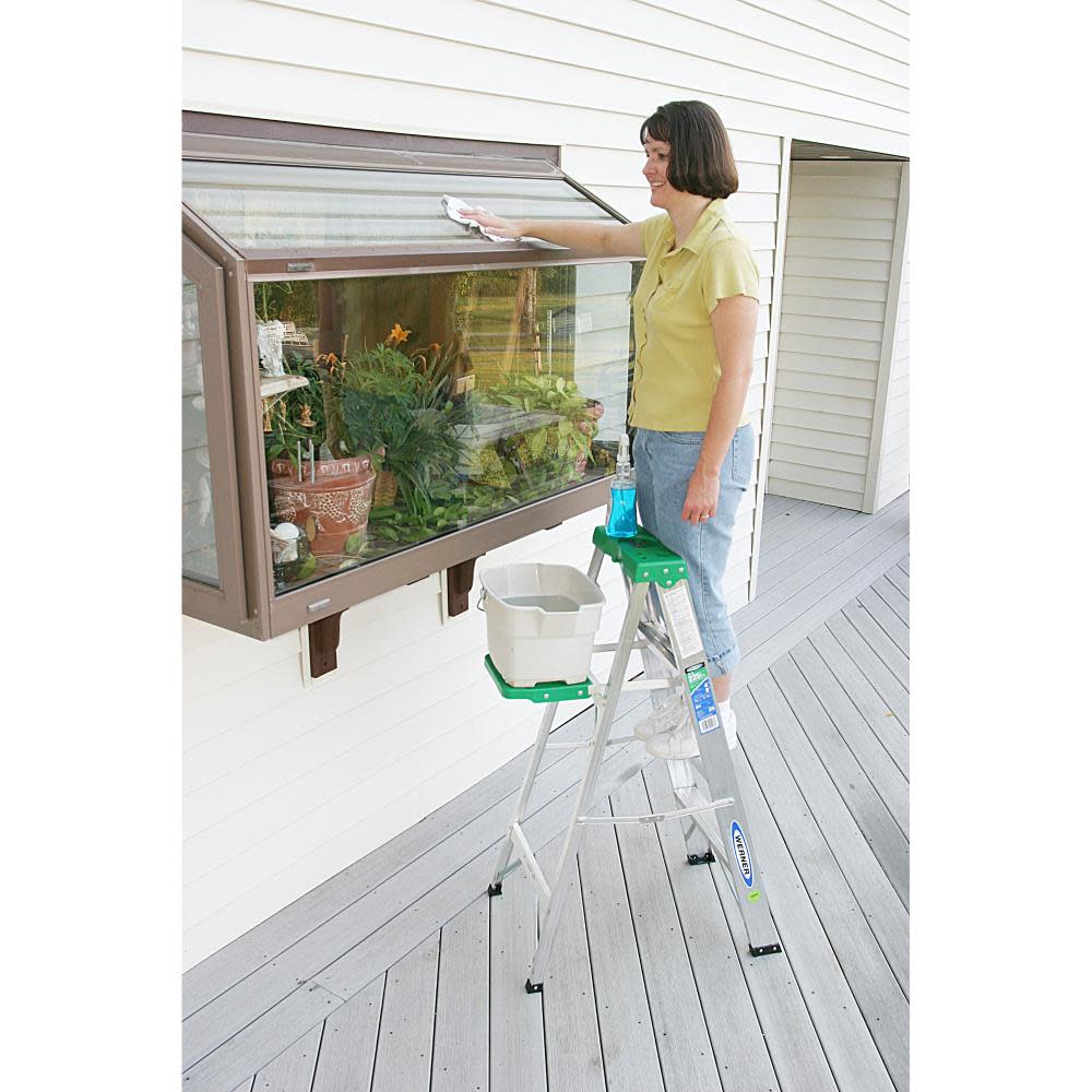 Werner 4 Ft Aluminum Type II Step Ladder - Ascmtools