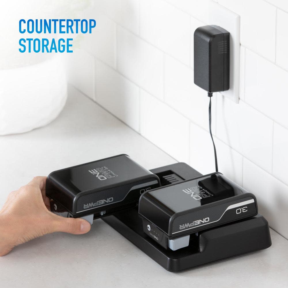 Hoover Residential Vacuum ONEPWR 4Ah Battery 2pk & Dual Bay Charger Bundle - Ascmtools