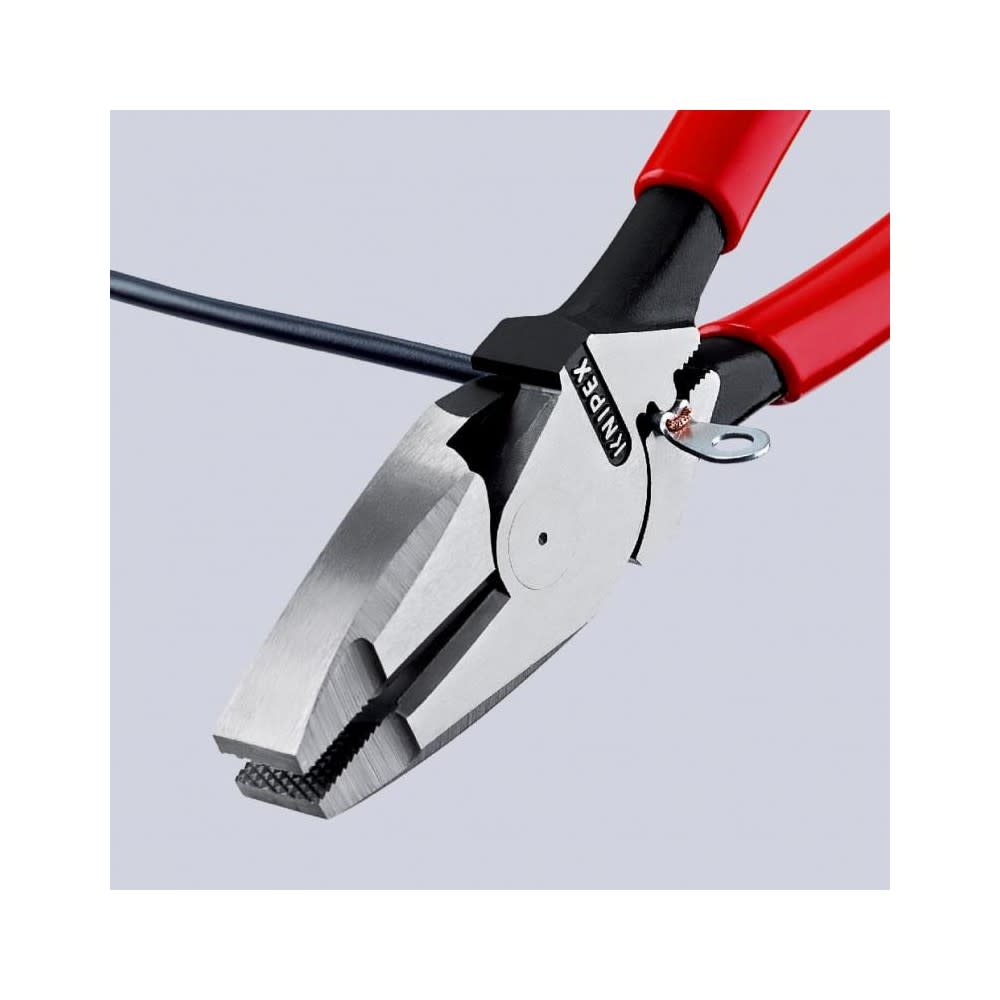 Knipex Linemans Pliers Plastic Coated Handle 240mm - Ascmtools