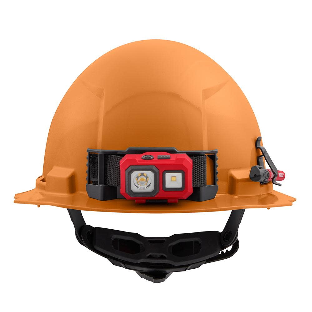 Milwaukee Orange Full Brim Hard Hat with 6pt Ratcheting Suspension Type 1 Class E - Ascmtools