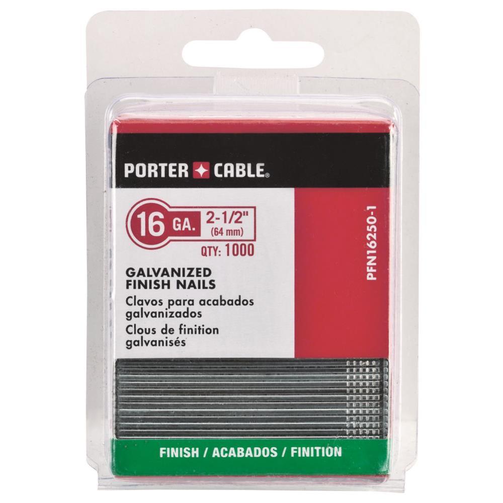Porter Cable 2-1/2″ 16 Gauge Finish Nails 1000 Pack - Ascmtools