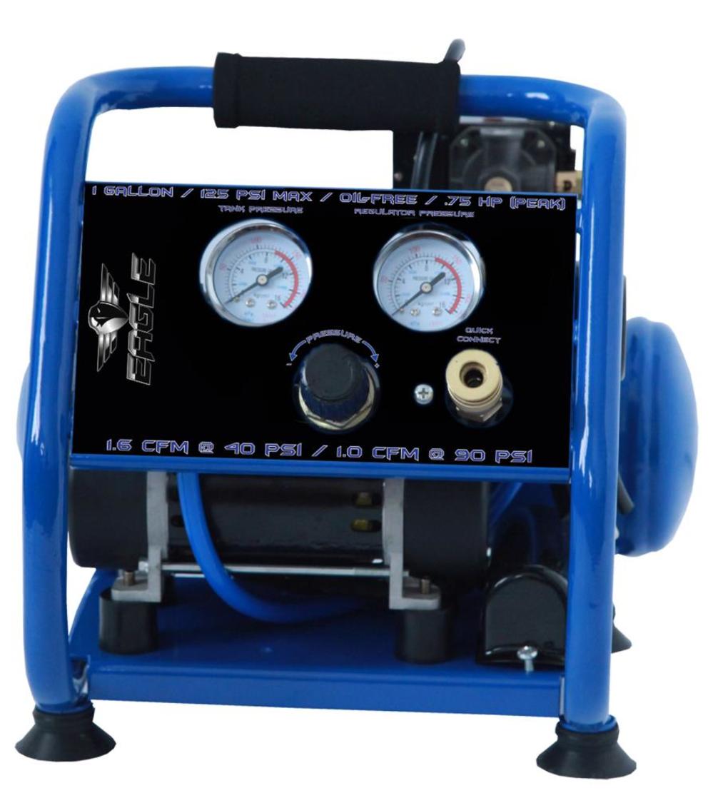 Eagle Compressor Silent Series1 Gallon Portable Electric Air Compressor - Ascmtools