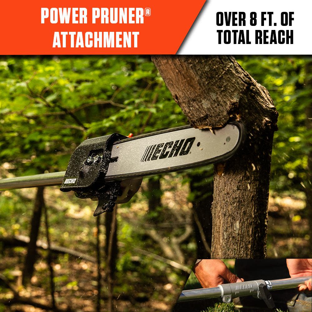 Echo 57″ PAS Pole Saw Power Pruner Attachment with Bar Chainsaw & Chain - Ascmtools