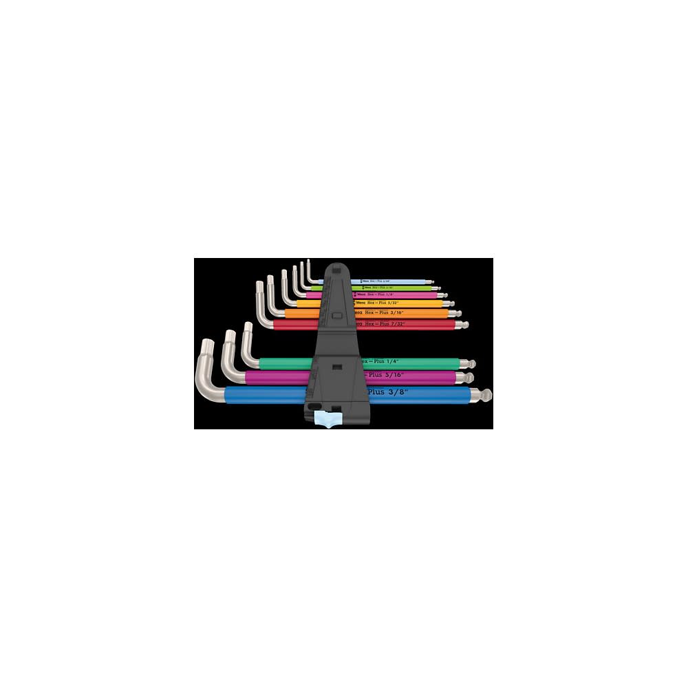 Wera Tools 3950/9 Hex-Plus Multicolor Imperial L-Key - Ascmtools