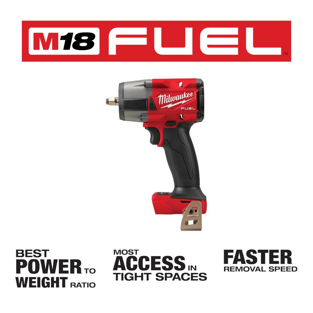 Milwaukee M18 FUEL 3/8 Mid-Torque Impact Wrench with Friction Ring - Ascmtools